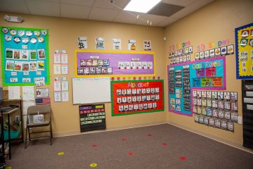 Colorful educational classroom decorations